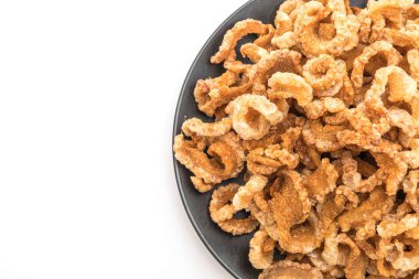 Kızarmış domuz eti rince ya da domuz eti aperatif Kuzey Tayland yeşil biber D ile