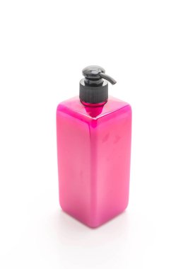 Beyaz arka plan üzerinde şampuan veya sabun şişe