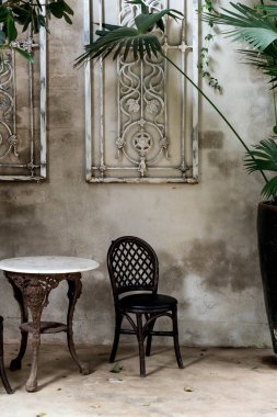 boş sandalye ve vintage odası tablo