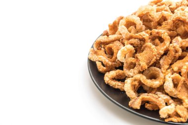 Kızarmış domuz eti rince ya da domuz eti aperatif Kuzey Tayland yeşil biber D ile