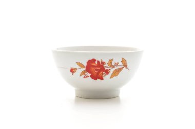 beyaz arkaplanda kase