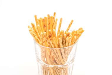 Bisküvi beyaz arkaplanda yapışır