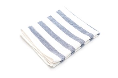 Beyaz arka plan üzerinde mutfak bezi (peçete)