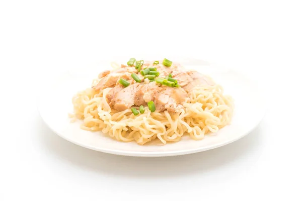 Roast chicken noodle — Stock Photo, Image