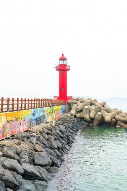 Jeju adasında kırmızı fener