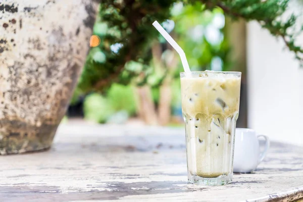 Té verde matcha con leche — Foto de Stock