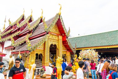 Chiang Mai, Tayland, 1 Ocak 2018: Wat Phr seyahat turizm
