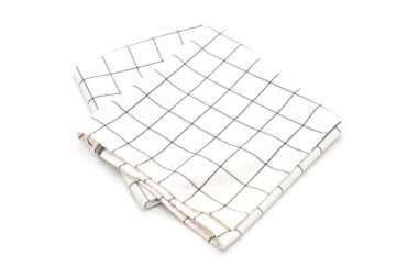 Beyaz arka plan üzerinde mutfak bezi (peçete)