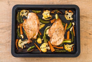 Sebzeli tavuk kızartma