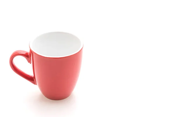 Taza roja sobre fondo blanco — Foto de Stock