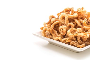 Kızarmış domuz eti rince ya da domuz eti aperatif Kuzey Tayland yeşil biber D ile