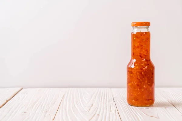 Sladká chilli omáčka láhev — Stock fotografie