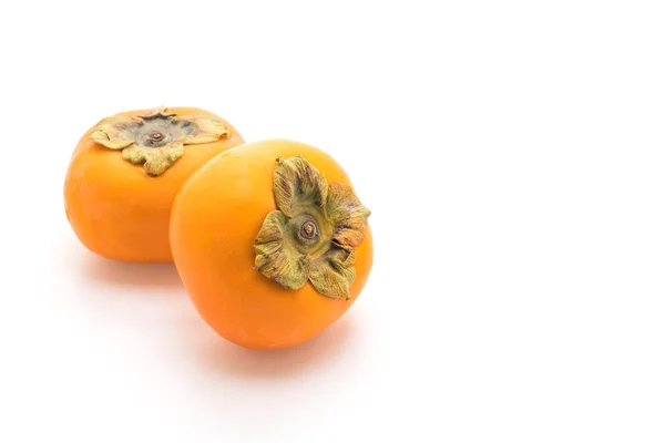 Segar persimmon di latar belakang putih — Stok Foto