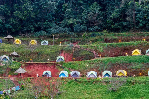 tent on the hill