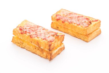 Croque monsieur pastırmalı yumurta soslu sandviç.