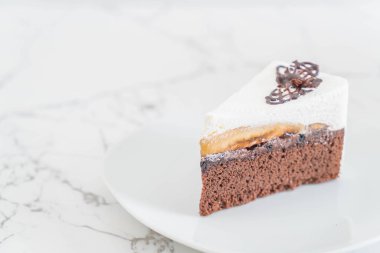 Banoffee pasta plaka üzerinde