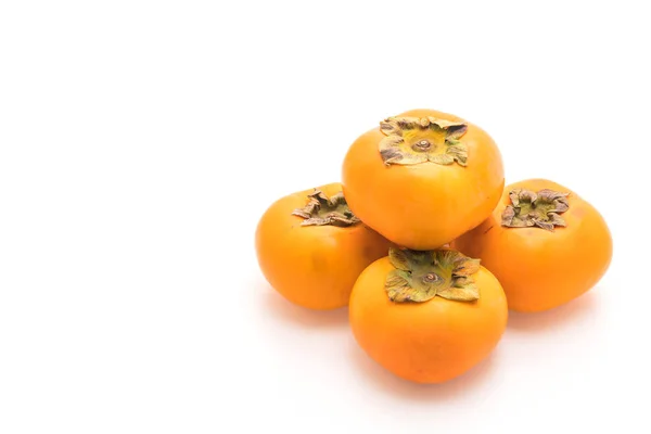 Segar persimmon di latar belakang putih — Stok Foto