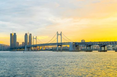 Gwangan köprü Busan City, Güney Kore.
