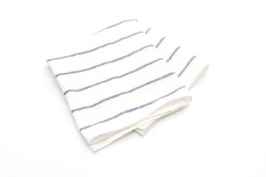 Beyaz arka plan üzerinde mutfak bezi (peçete)