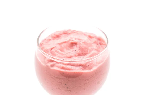 草莓冰沙奶昔 — 图库照片