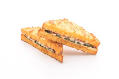 fırında ıspanak ve Jambonlu sandviç sos ile