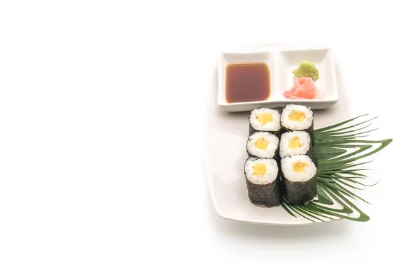 Pickled radish maki sushi- japanese food style — Stock Photo, Image