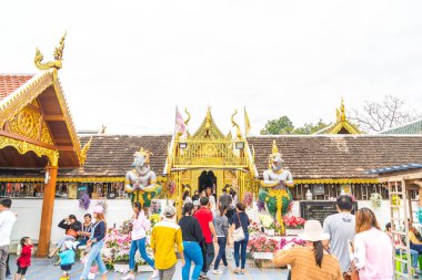 Chiang Mai, Tayland, 1 Ocak 2018: Wat Phr seyahat turizm