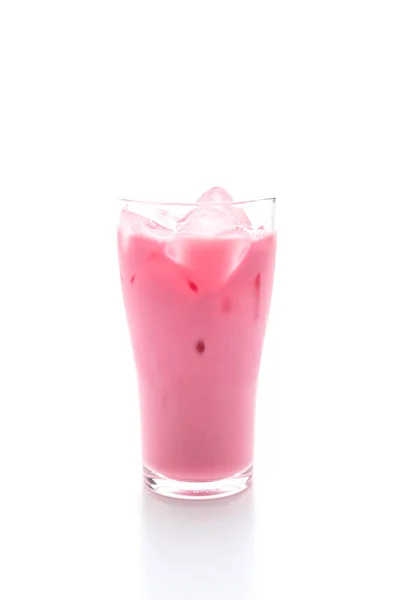 Batido de morango rosa — Fotografia de Stock