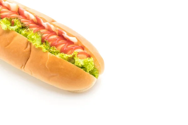 Hot dog salsiccia con ketchup — Foto Stock