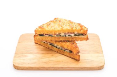 fırında ıspanak ve Jambonlu sandviç sos ile