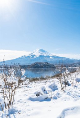Dağ Fuji San Kawaguchiko Gölü.