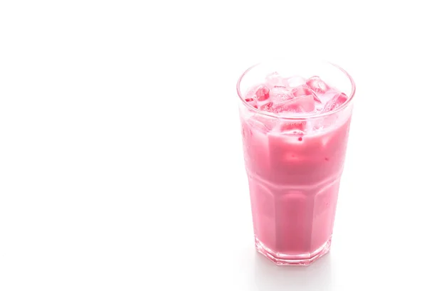 Pembe çilek milkshake — Stok fotoğraf