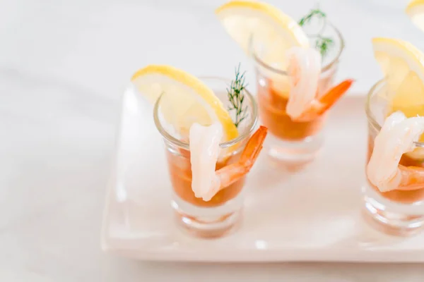 shrimp cocktail with sauce