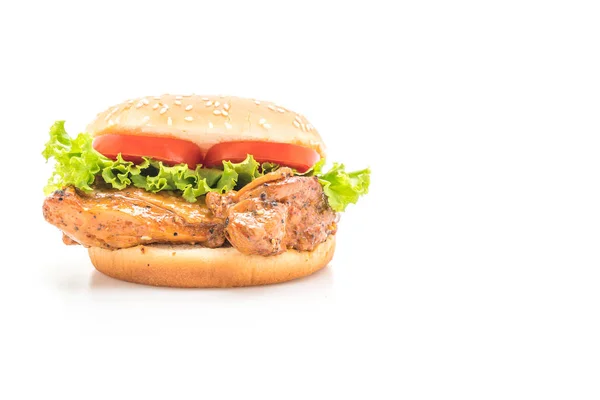 Жареный куриный бургер — стоковое фото