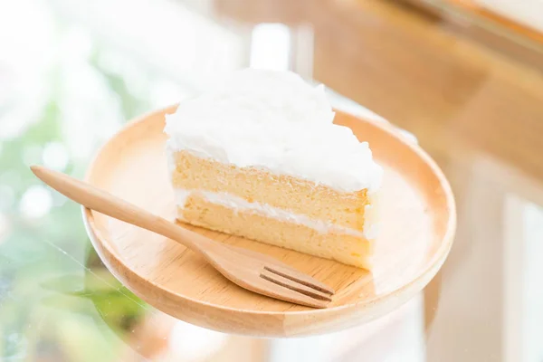 Coconut cake on plate — Stock Photo, Image