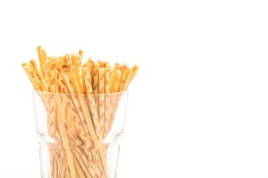 Bisküvi beyaz arkaplanda yapışır