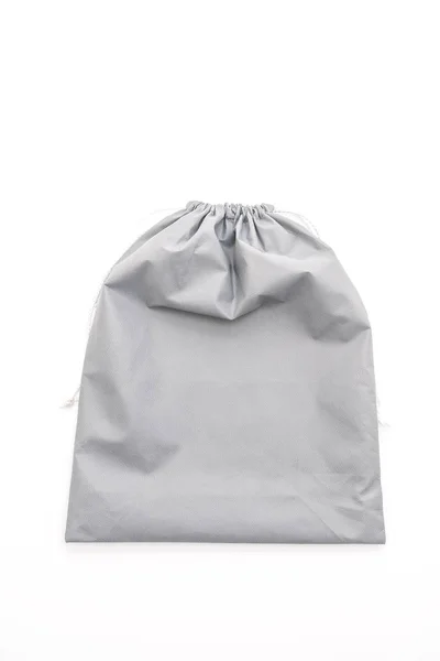 Schöne Stofftasche auf weißem Hintergrund — Stockfoto