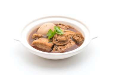 soya peyniri ile tatlı sos haşlanmış yumurta