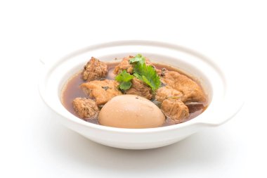 soya peyniri ile tatlı sos haşlanmış yumurta