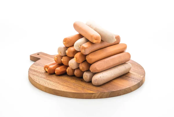 Mix sausage on white background — Stock Photo, Image