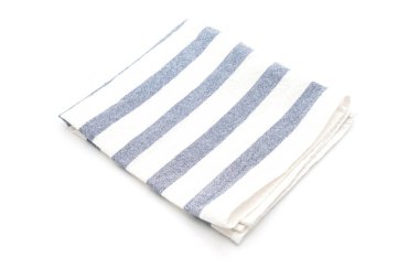 Beyaz arka plan üzerinde mutfak bezi (peçete)