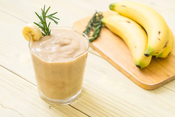 Banaan smoothies glas — Stockfoto