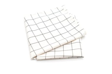 Beyaz arka plan üzerinde mutfak bezi (peçete)