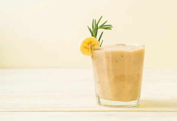 Banaan smoothies glas — Stockfoto