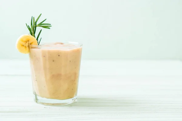 Banaan smoothies glas — Stockfoto