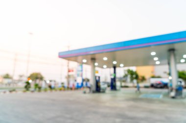 soyut bulanıklık ve ufuk Petrol istasyonu