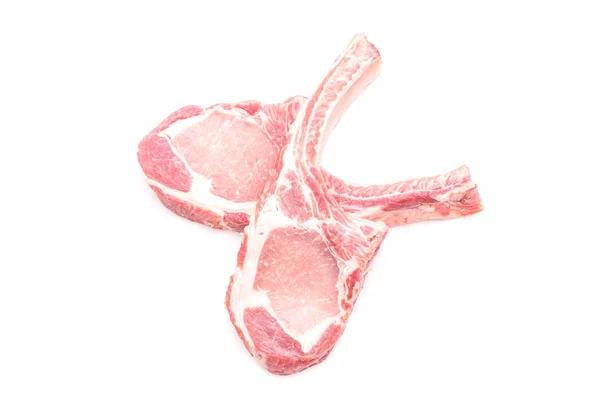 Costoletta di maiale cruda — Foto Stock