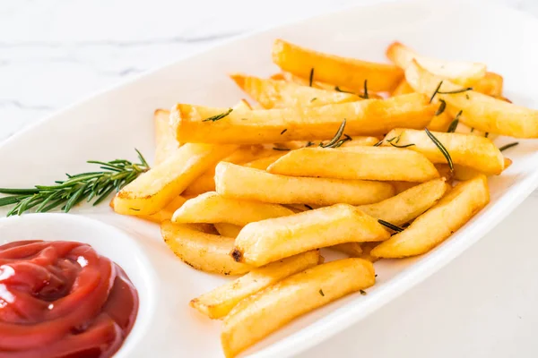 French fries with sauce — Stock Photo, Image