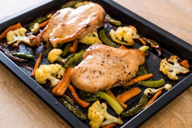 Sebzeli tavuk kızartma