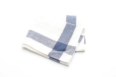 Beyaz arka plan üzerinde mutfak bezi (peçete)